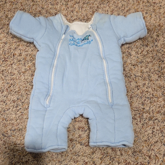 Baby Merlin’S Magic Sleepsuit Other - Cozy Blue Kids Footie by Mud Pie